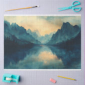 Chinese Mountain Landscape Schilderij Decoupage Tissuepapier (Craft)