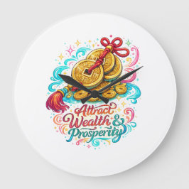 Chinese Munten Lucky Charm Wandklok | Feng Shui P