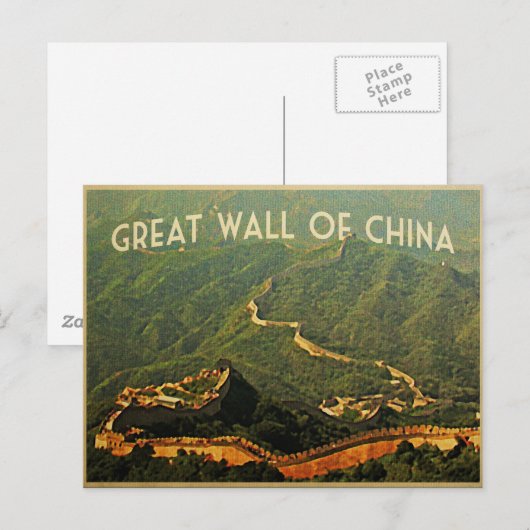 Chinese muur briefkaart (Voorkant / Achterkant)