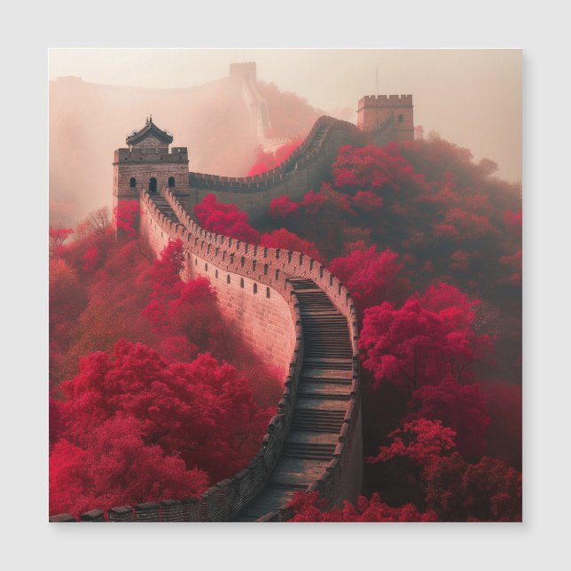 Chinese Muur in het najaar - Magnetische Kaart (Voorkant)