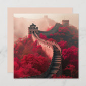 Chinese Muur in het najaar - Schilderachtig rood (Voorkant / Achterkant)