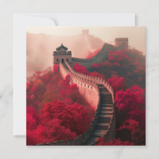 Chinese Muur in het najaar - Schilderachtig rood