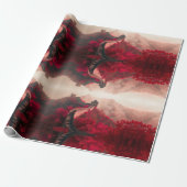 Chinese Muur in het najaar - Schilderachtig rood Cadeaupapier (Uitgerold)