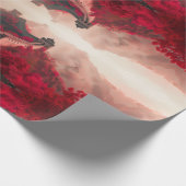 Chinese Muur in het najaar - Schilderachtig rood Cadeaupapier (Hoek)