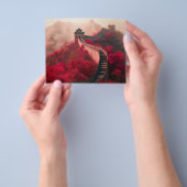 Chinese Muur in het najaar - Schilderachtig rood Flyer (Hand)