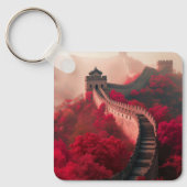 Chinese Muur in het najaar - Schilderachtig rood Sleutelhanger (Voorkant)