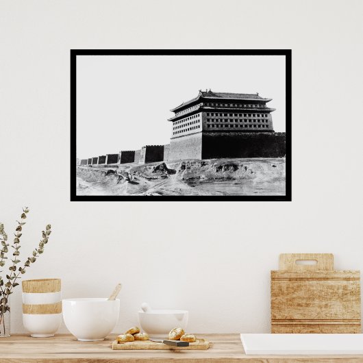 Chinese muur in Peking 1918 Poster (Keuken)