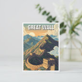 Chinese Muur Reizen Briefkaart (Staand voorkant)