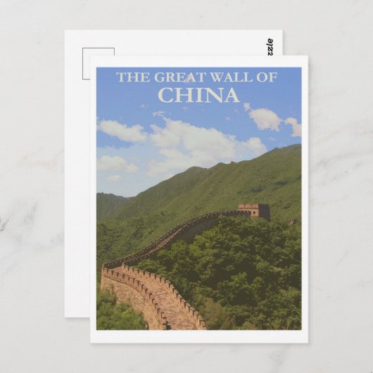 Chinese Muur Reizen Briefkaart (Voorkant / Achterkant)