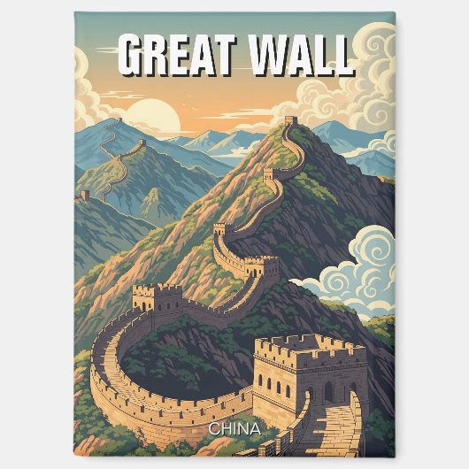  Chinese Muur Reizen Magneet (Voorkant)