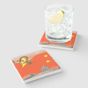 Chinese muur stenen onderzetter
