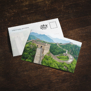 Chinese Muur Waterverf Briefkaart