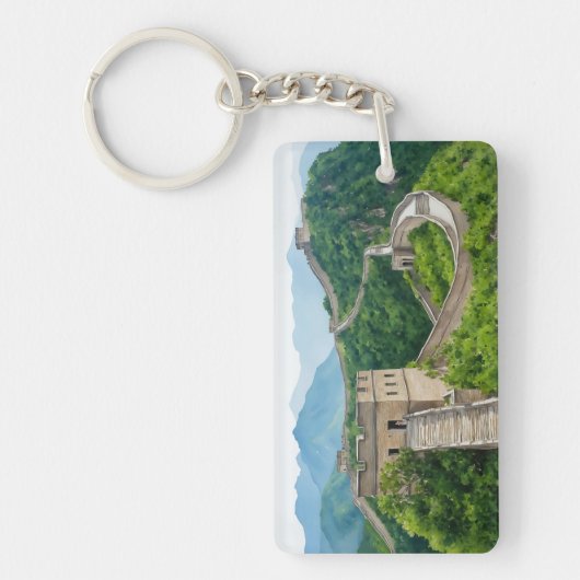 Chinese Muur Waterverf Sleutelhanger (Voorkant)