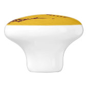 Chinese Mythologie Dragon, Swirls - Gold Red Keramische Knop (Zijkant)