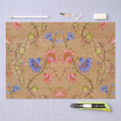 Chinese Nanjing Keizerlijke Rood-Gouden Brokaat Tissuepapier (Craft)