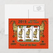 Chinese New Year-2015-year of the Sheep/Goat Feestdagenkaart (Voorkant / Achterkant)