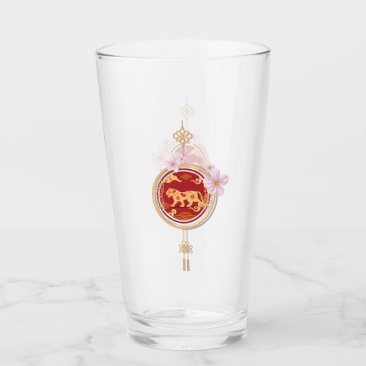Chinese new year 2022 year of the tiger. glas (Voorkant)