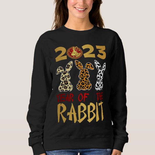 Chinese New Year 2023 Year Of The Rabbit Lunar New Trui (Voorkant)