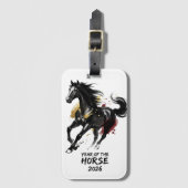 Chinese New Year 2026 Horse Art Bagagelabel (Voorkant (verticaal))