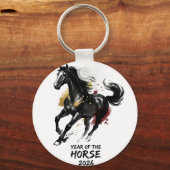 Chinese New Year 2026 Horse Art Sleutelhanger (Voorkant)