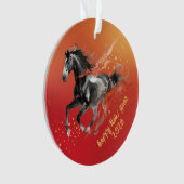 Chinese New Year 2026 Horse Ink New Year  Ornament (voorkant)