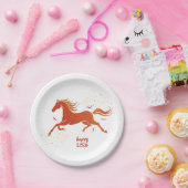 Chinese New Year 2026 Horse Ink New Year Party Papieren Bordje (Feest)