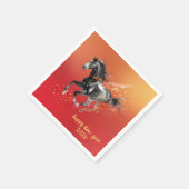 Chinese New Year 2026 Horse Ink New Year Party Servet (Hoek)