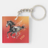Chinese New Year 2026 Horse Ink New Year Sleutelhanger (Achterkant)