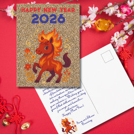 Chinese New Year 2026 Horse lunar celebration Feestdagenkaart