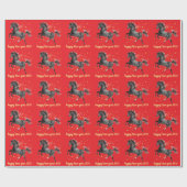 Chinese New Year 2026 Horse New Year Party Cadeaupapier (Vlak)