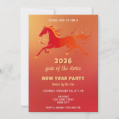 Chinese New Year 2026 Horse New Year Party Kaart (Voorkant)