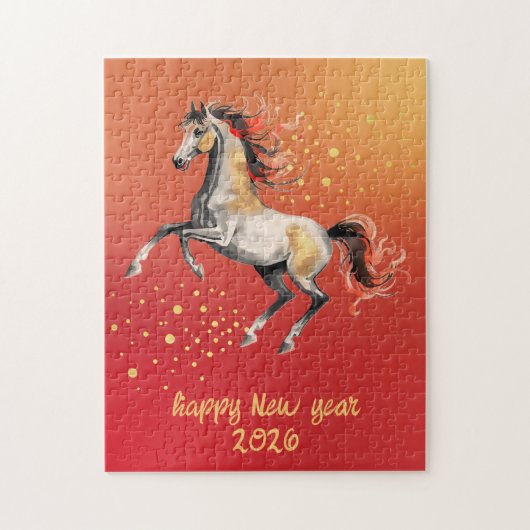 Chinese New Year 2026 Horse New Year Party Legpuzzel (Verticaal)