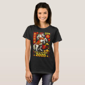 Chinese New Year 2026 Horse Year Lunar Zodiac  T-shirt (Voorkant volledig)