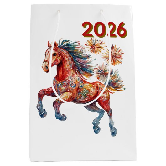 Chinese New Year 2026  Medium Cadeauzakje (Voorkant)