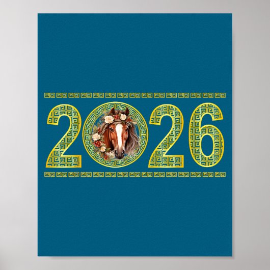 Chinese New Year 2026 Of The Horse Lunar New Year  Poster (Voorkant)