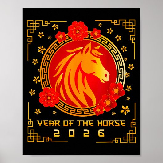 Chinese New Year 2026 Of The Horse Lunar New Year Poster (Voorkant)