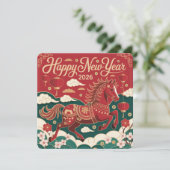 Chinese New Year 2026 Red Fire Horse (Staand voorkant)