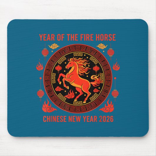 Chinese New Year 2026 Year Of The Fire Horse  Muismat (Voorkant)
