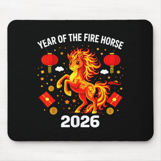 Chinese New Year 2026 Year Of The Fire Horse  Muismat (Voorkant)