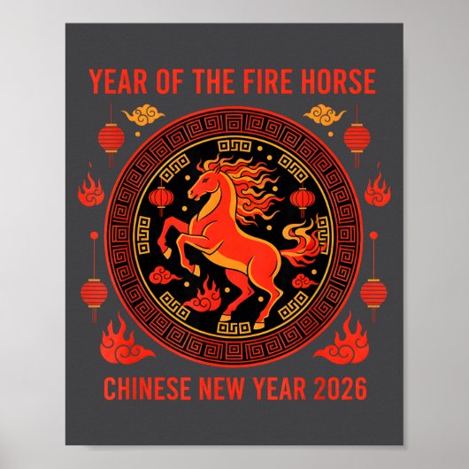 Chinese New Year 2026 Year Of The Fire Horse  Poster (Voorkant)