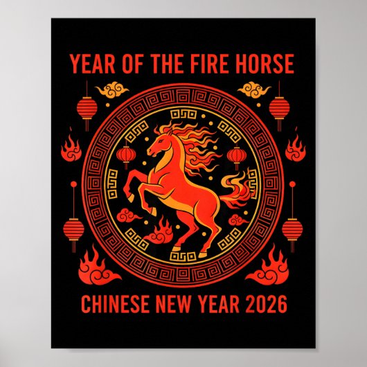 Chinese New Year 2026 Year Of The Fire Horse  Poster (Voorkant)