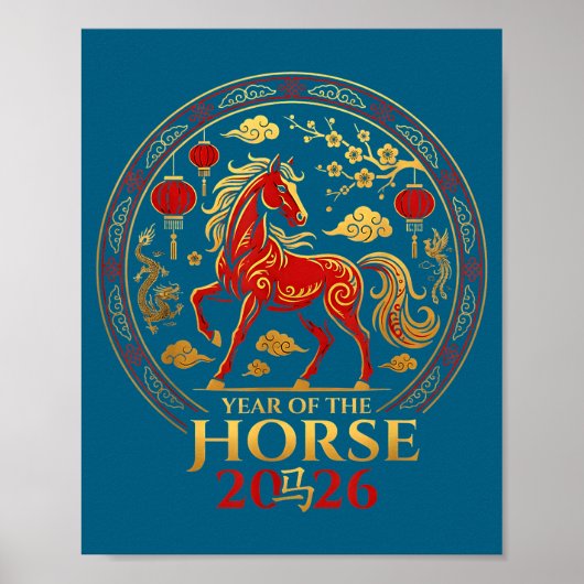 Chinese New Year 2026 Year Of The Horse 4  Poster (Voorkant)