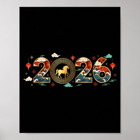 Chinese New Year 2026 Year Of The Horse 9  Poster (Voorkant)