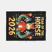 Chinese New Year 2026 Year Of The Horse  Fleece Deken (Voorkant (Horizontaal))