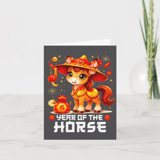 Chinese New Year 2026 Year Of The Horse  Kaart (Voorkant)