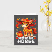 Chinese New Year 2026 Year Of The Horse  Kaart (Gele Bloem)