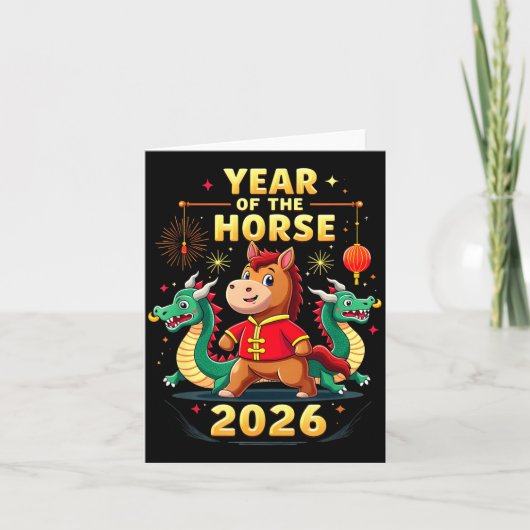 Chinese New Year 2026 Year Of The Horse Kaart (Voorkant)