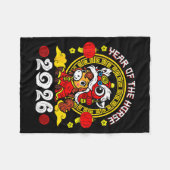 Chinese New Year 2026 Year Of The Horse Lunar New  Fleece Deken (Voorkant (Horizontaal))