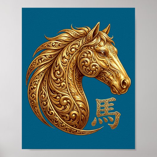 Chinese New Year 2026 Year Of The Horse Lunar New  Poster (Voorkant)