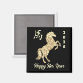 Chinese New Year 2026 Year Of The Horse  Magneet (Voorkant / Achterkant)